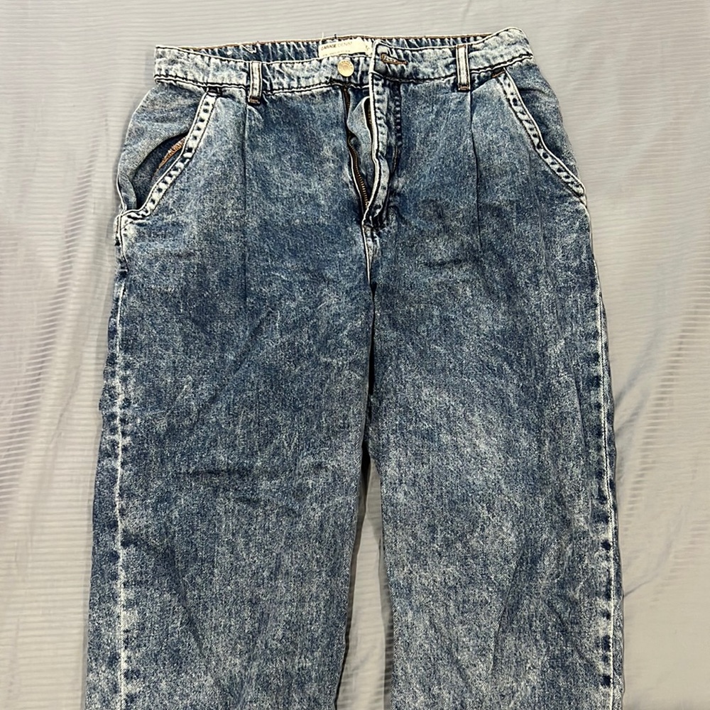 GARAGE DENIM Acid wash mom jeans